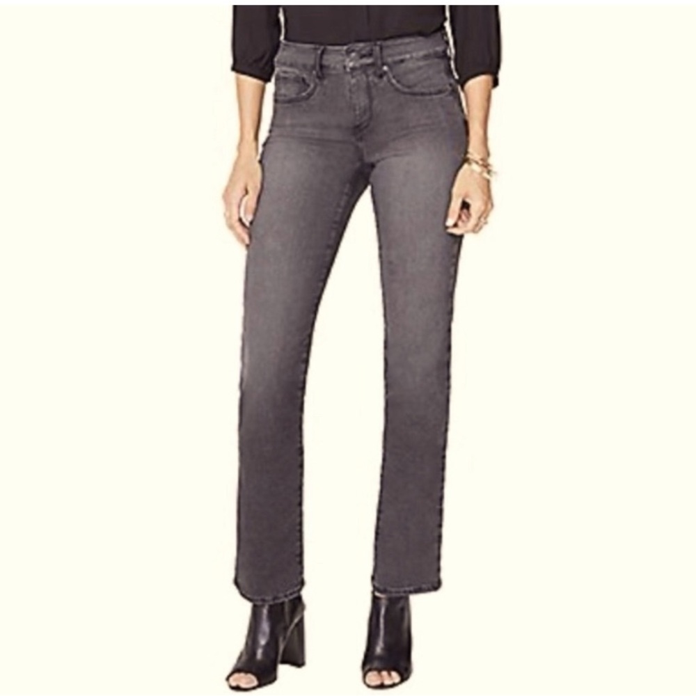 NYDJ grey straight leg jeans